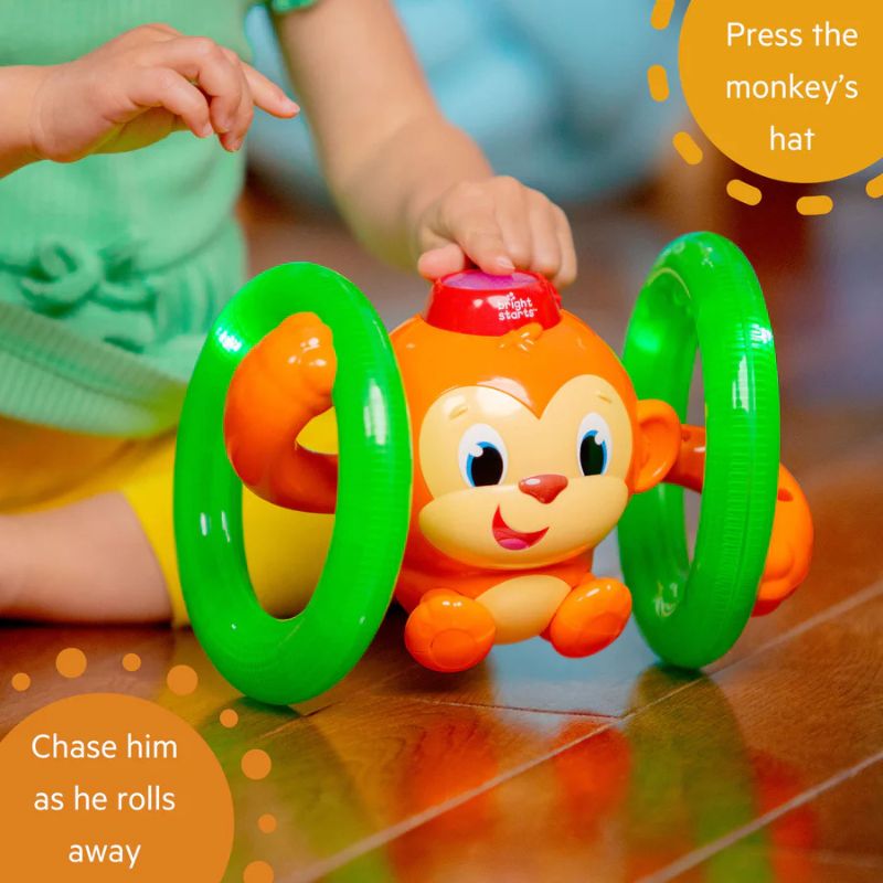 Roll & Glow Monkey Toy with Lights and Melodies
