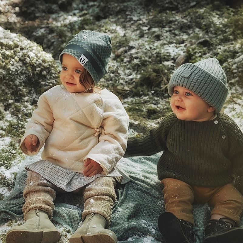 Wool Beanie Deco Turquoise