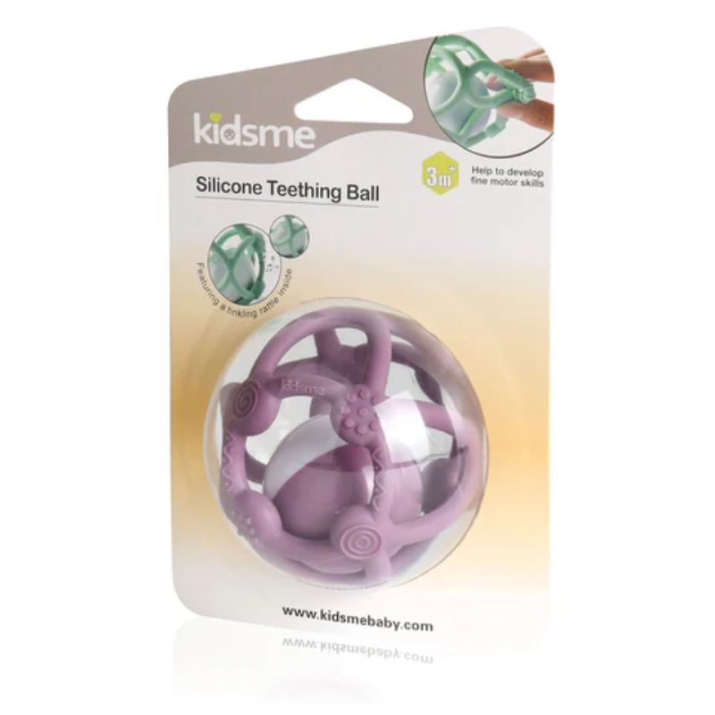 Silicone Teething Ball Plum