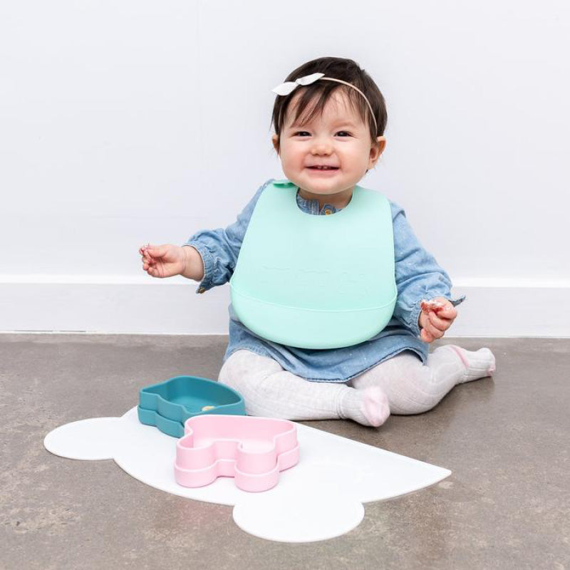 Catchie Silicone Bibs mint + grey