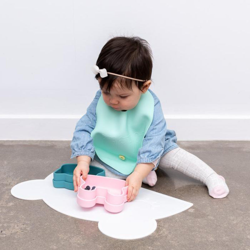 Catchie Silicone Bibs mint + grey