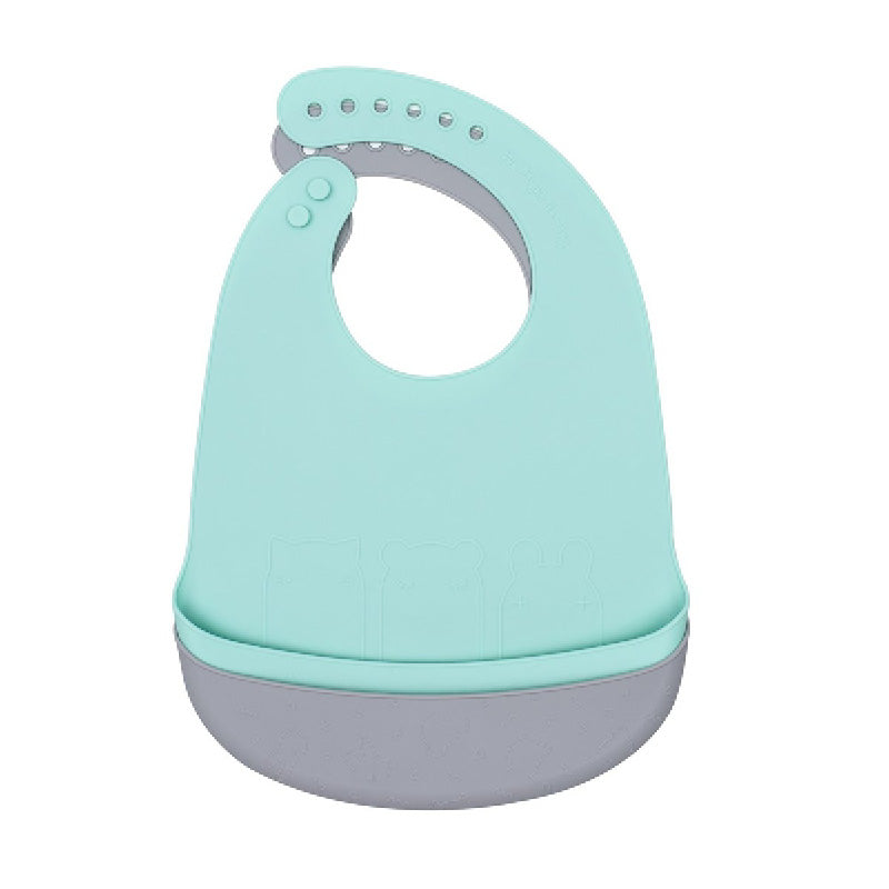 Catchie Silicone Bibs mint + grey