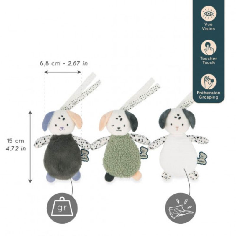 Sensory Puppy Soft Toys - Set of 3