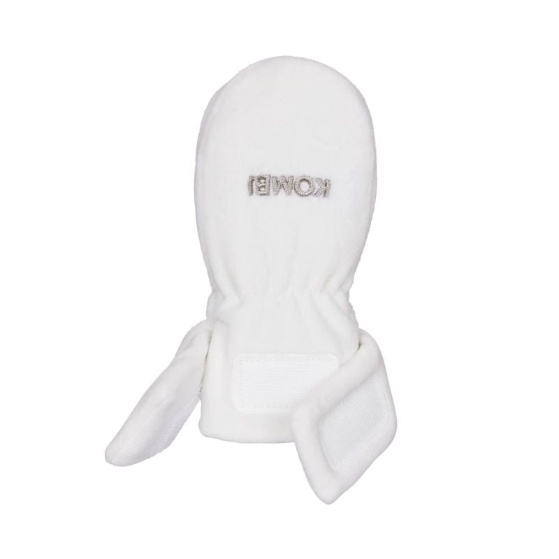 Fuzzy Infant Paw Mittens White