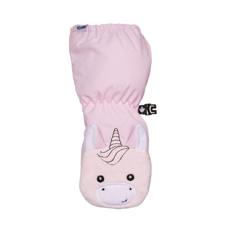 Sherpa Animal Full-Zipped Mittens - Infants Pinky Unicorn