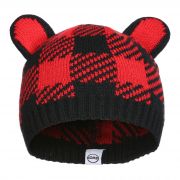 Infant Hats With Animal Ears Red Plaid