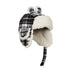 Cute Aviator Hat with Ears White Tartan