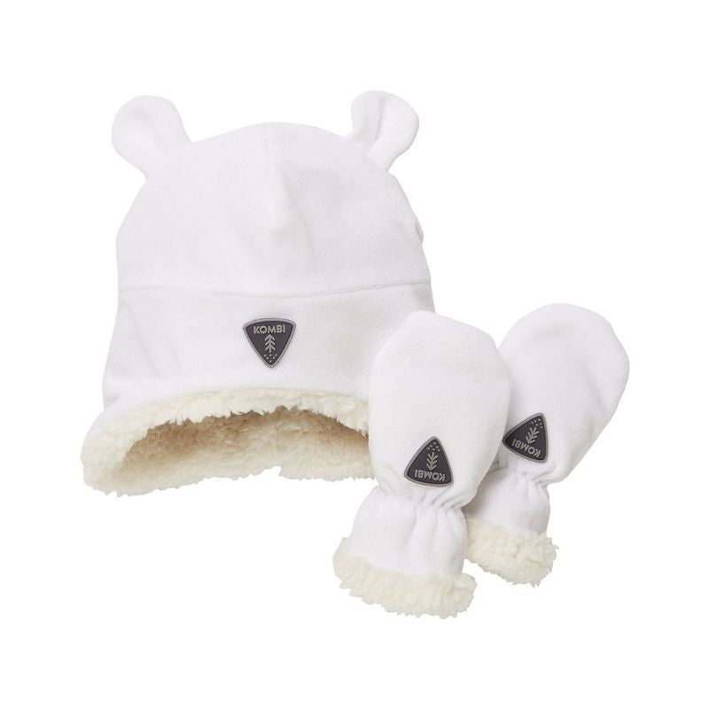Sherpa Toque and Mittens Set  White