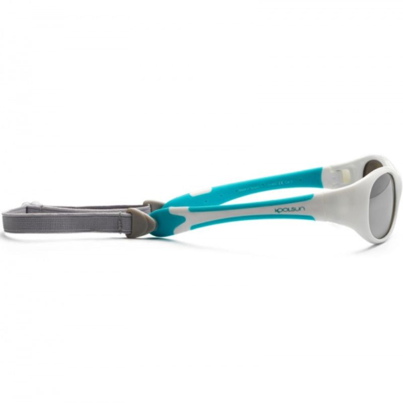 Flex Sunglasses White Aqua