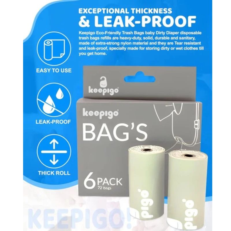 Compostable Disposable Diaper Bags Refills