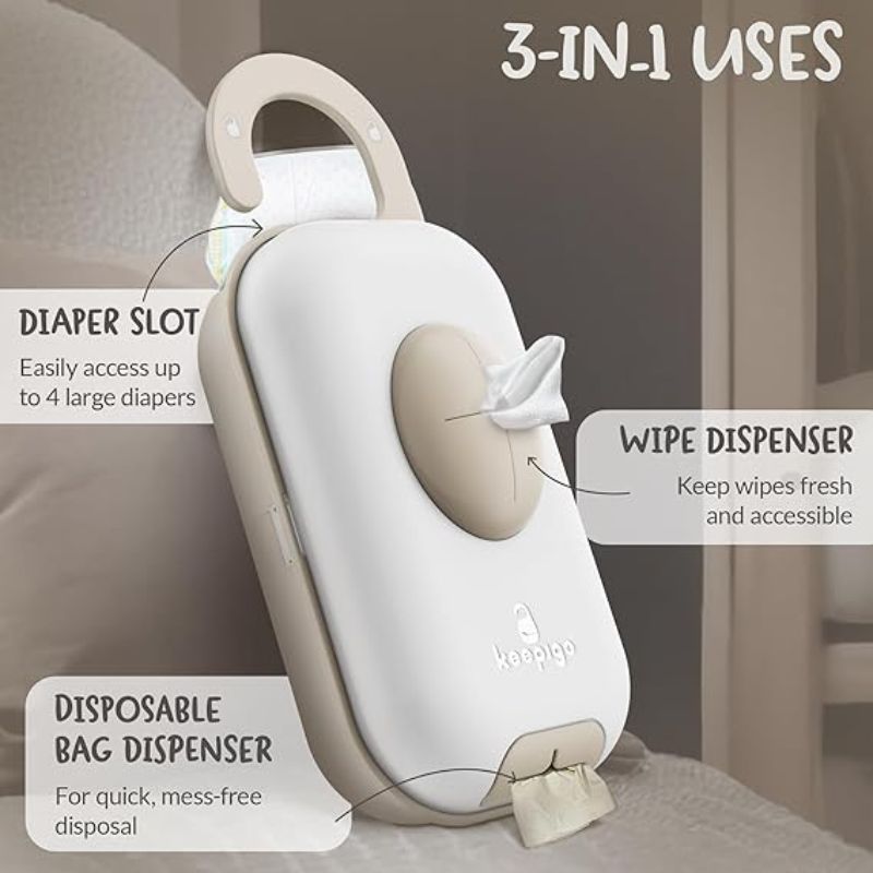 Portable Diaper and Wipes Dispenser