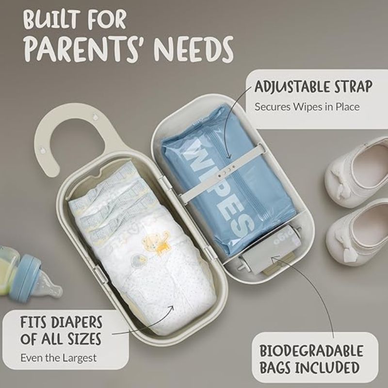 Portable Diaper and Wipes Dispenser