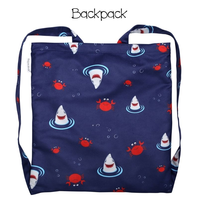 Towel Backpack Shark/Crab