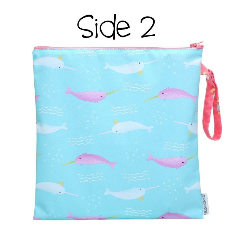 Two-Sided Kids Wet Bag Mermaid/Narwhals