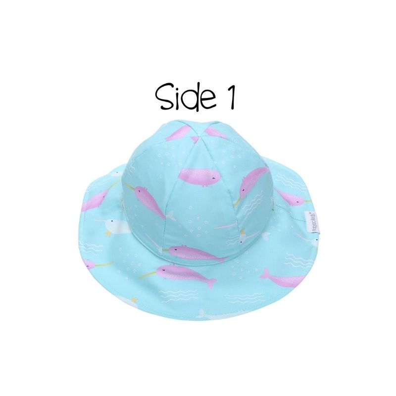 Reversible Patterned Sun Hat Narwhal