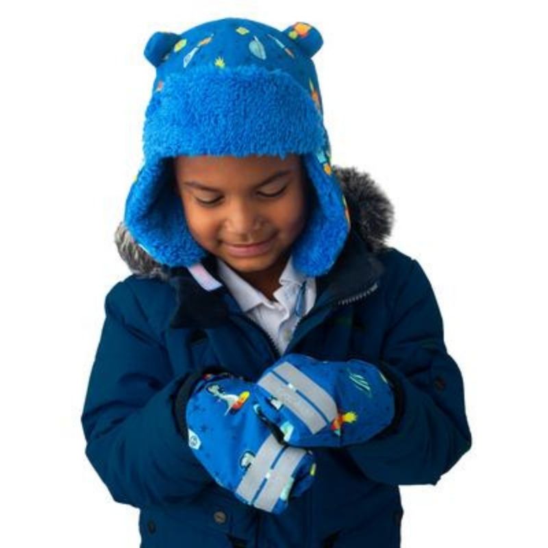 Water Repellent Ski Mittens Dinosaur