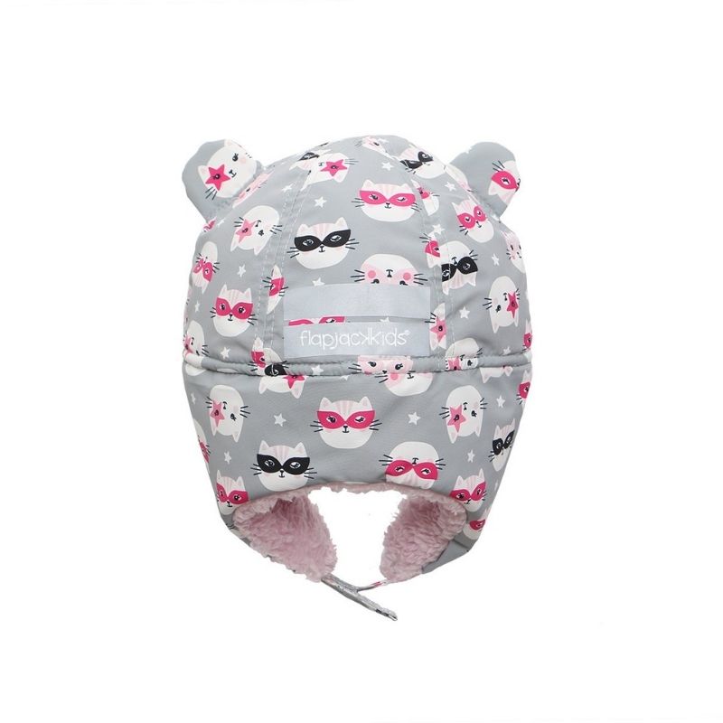 Water Repellent Trapper Hat Cat Grey