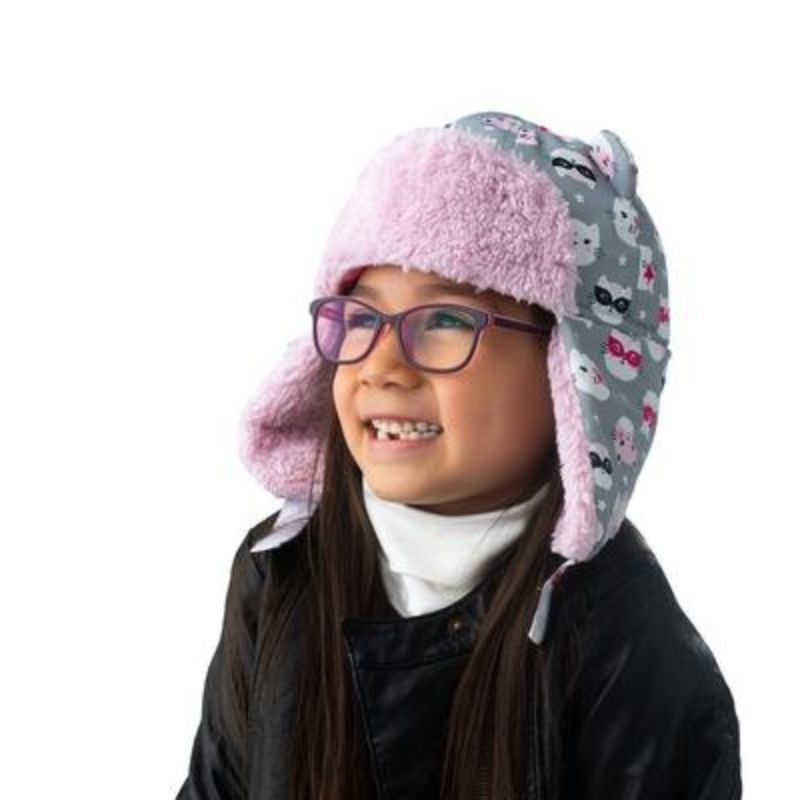 Water Repellent Trapper Hat Cat Grey