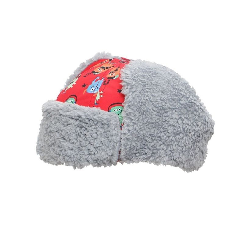 Water Repellent Trapper Hat Monsters Red