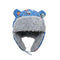 Water Repellent Trapper Hat Monsters Blue
