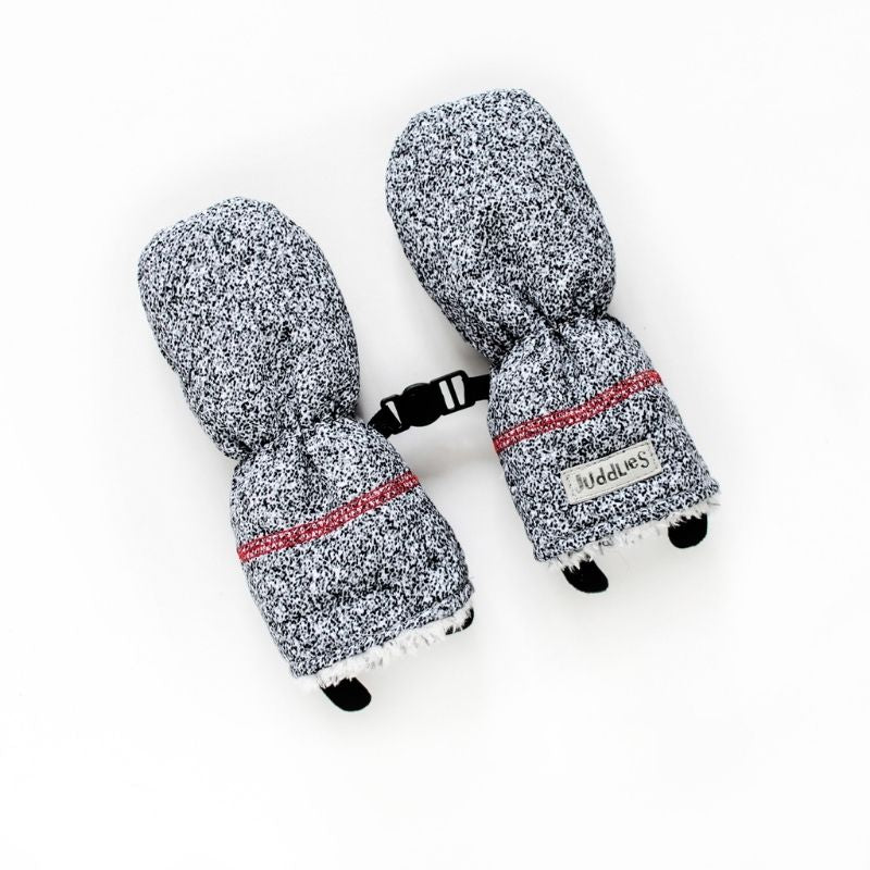 Winter Mitts Salt and Pepper Black