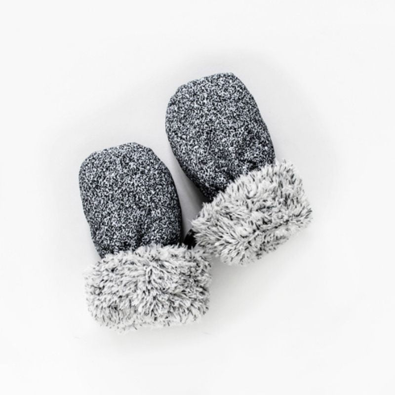 Winter Mitts Salt and Pepper Black