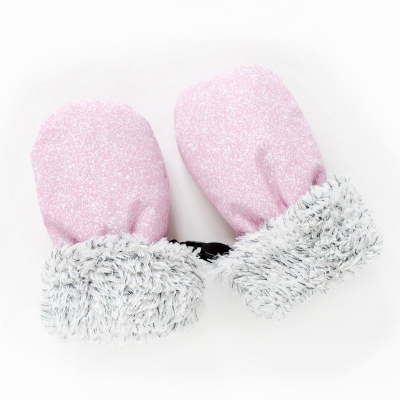 Winter Mitts Salt and Pepper Pink