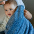 Jacquard Flannel Blanket Navy