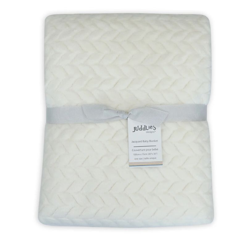 Jacquard Flannel Blanket Cream