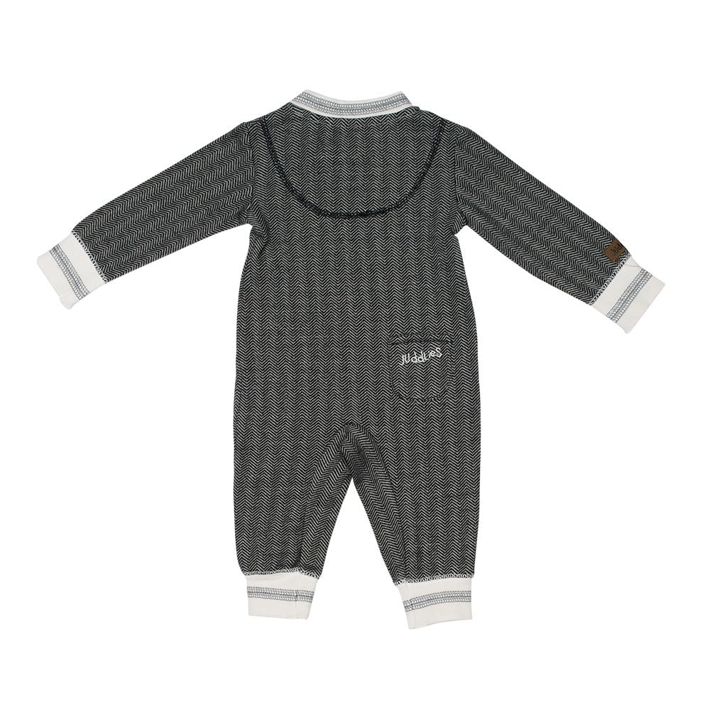 Organic Cottage Playsuit  Bear Black