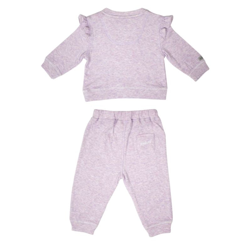 Breathe Eze 2 Piece Jogger Set Lavender Fleck