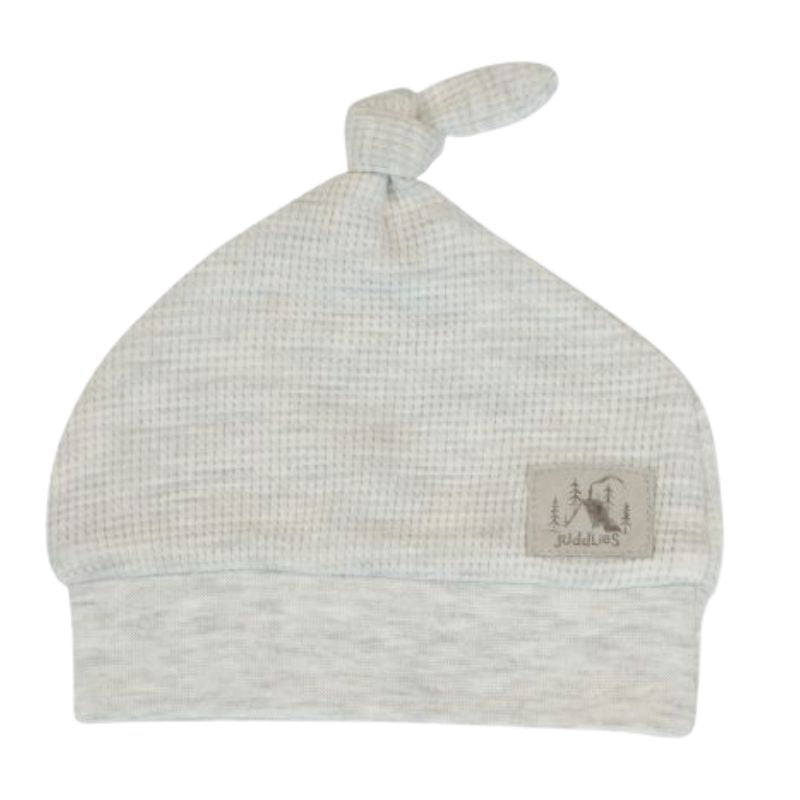 Mini Waffle Newborn Hat Light Grey