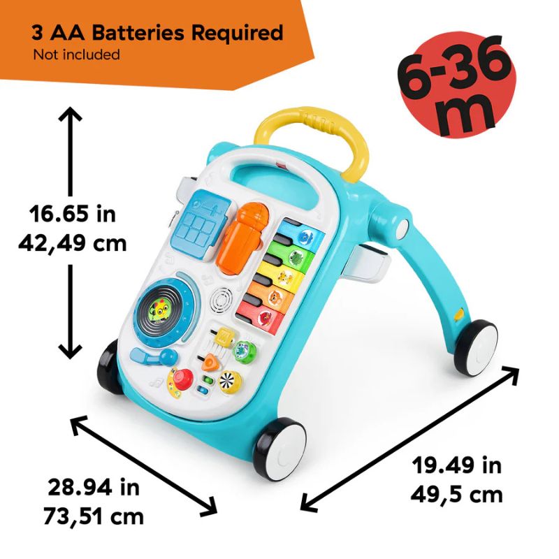 Musical Mix N Roll 4-in-1 Baby Walker and Activity Table