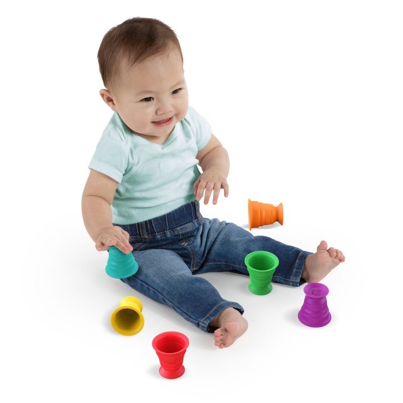 Stack and Squish Cups -  Sensory Stacking Toy