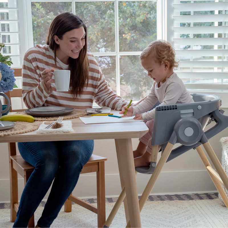 Proper Positioner 7 in 1 Deluxe High Chair Chambray Snuggle Bugz Canada s Baby Store