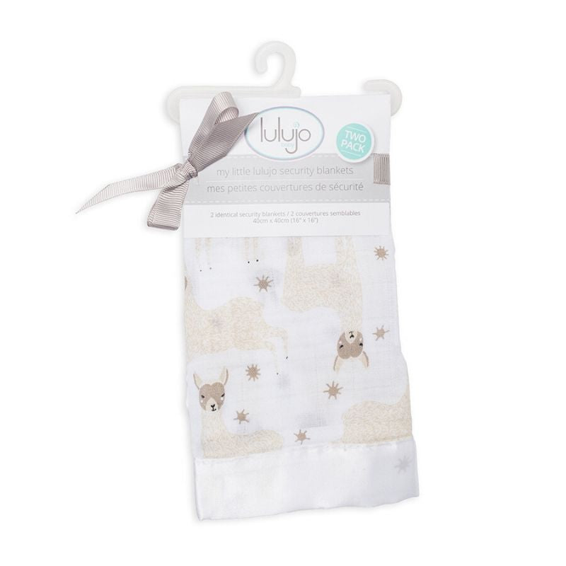 Cotton Muslin Security Blankets Modern Llama