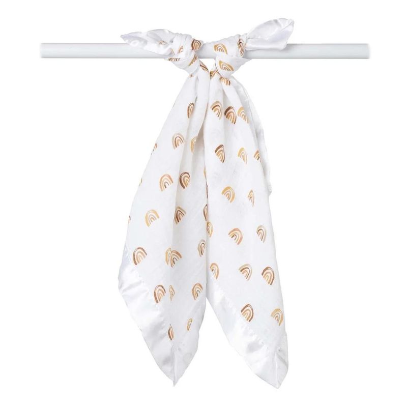 Cotton Muslin Security Blankets Rainbows