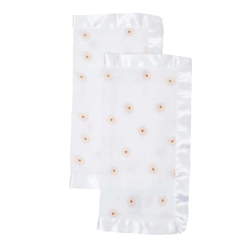 Cotton Muslin Security Blankets Daisies