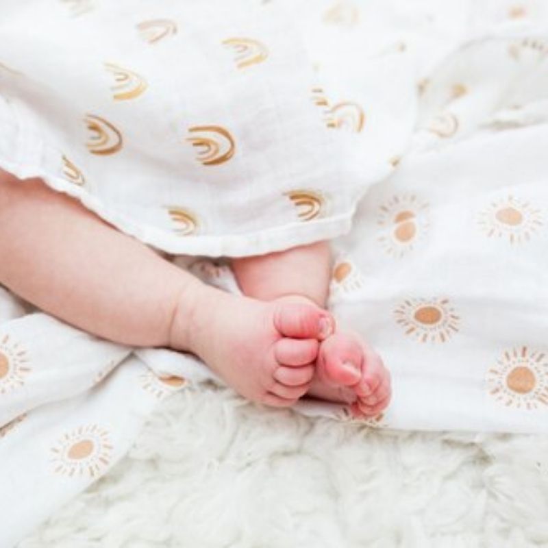 Cotton Swaddles - 2 Pack Rainbow and Sun