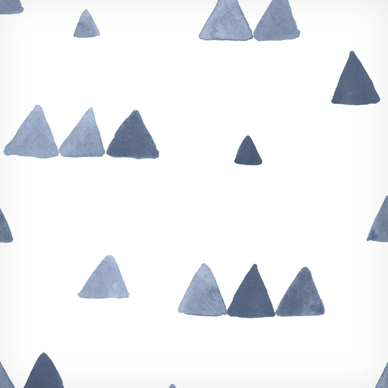 Hello World Swaddle & Knotted Hat Set navy triangles