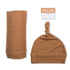 Hello World Swaddle & Knotted Hat Set Tan Brown