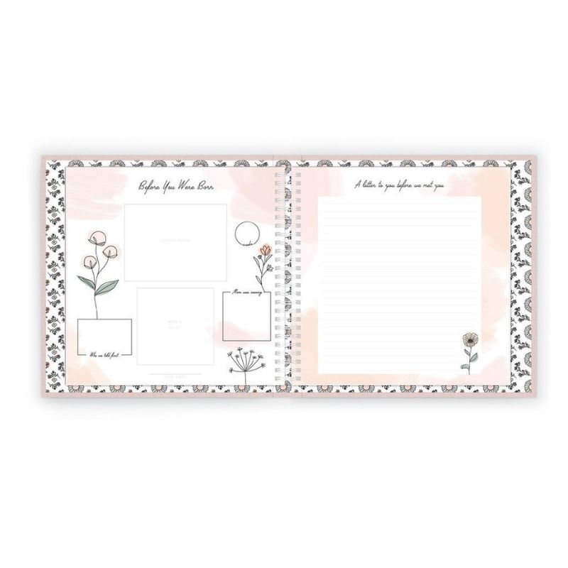 Luxury Memory Baby Book Wildflower Meadow