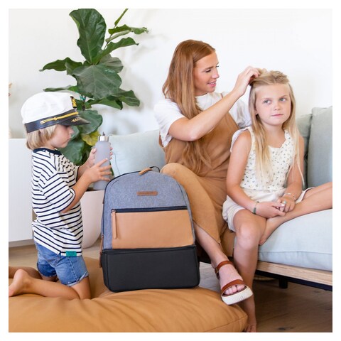 Axis Backpack Diaper Bag Camel & Graphite