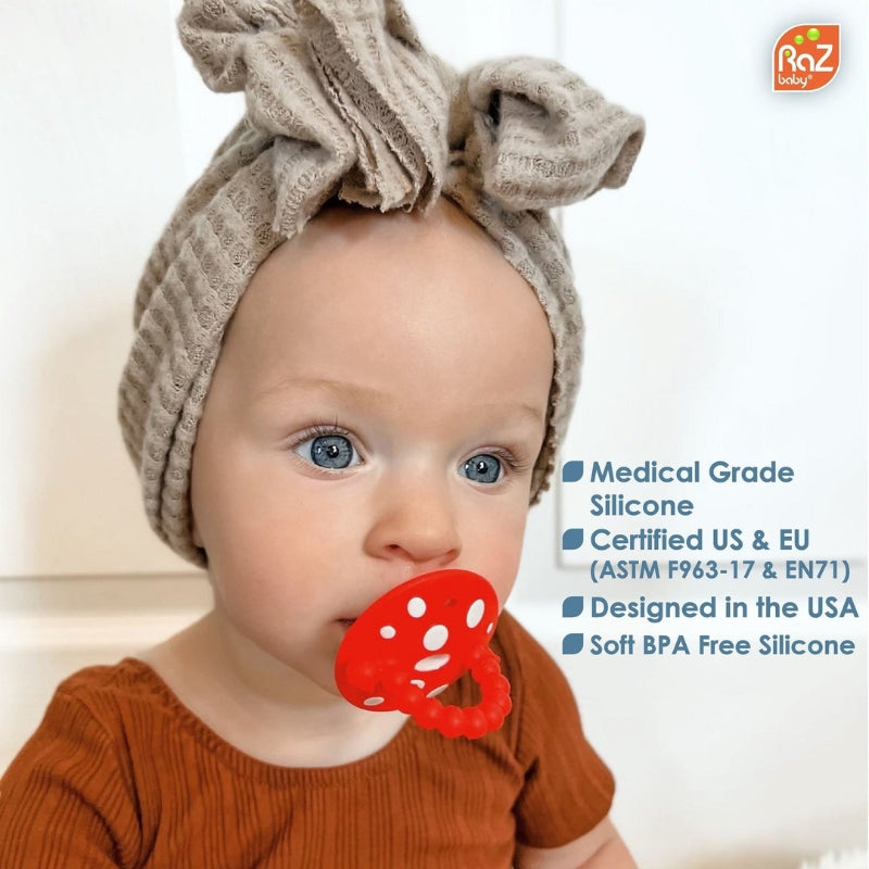 Chompy Mushroom Silicone Teether - 2 Pack