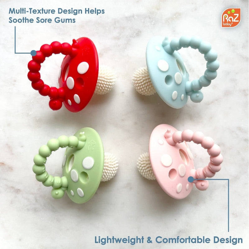 Chompy Mushroom Silicone Teether - 2 Pack