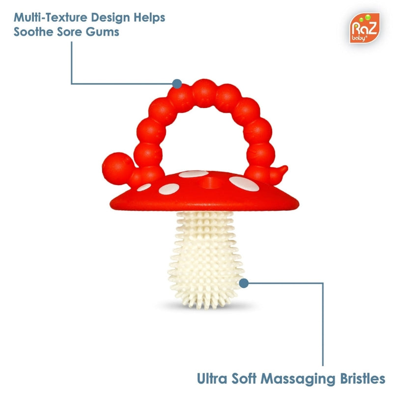 Chompy Mushroom Silicone Teether - 2 Pack
