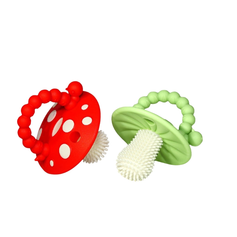 Chompy Mushroom Silicone Teether - 2 Pack