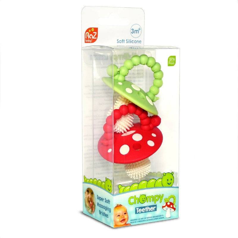 Chompy Mushroom Silicone Teether - 2 Pack