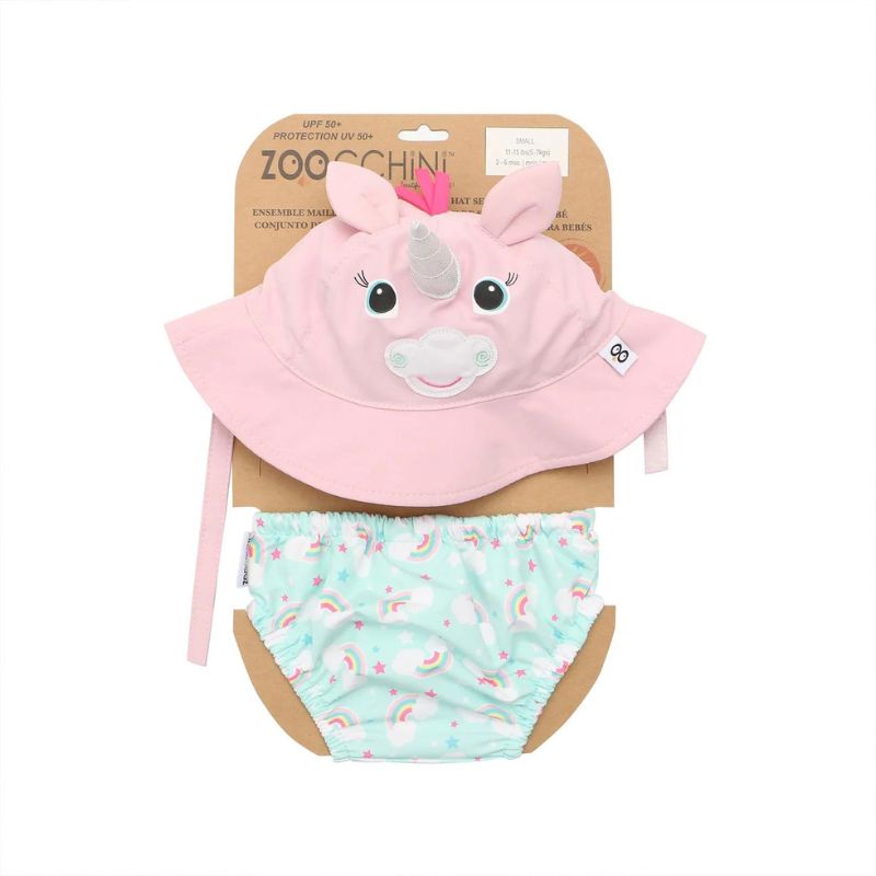 SPF 50+ Baby Swim Diaper and Sun Hat Set