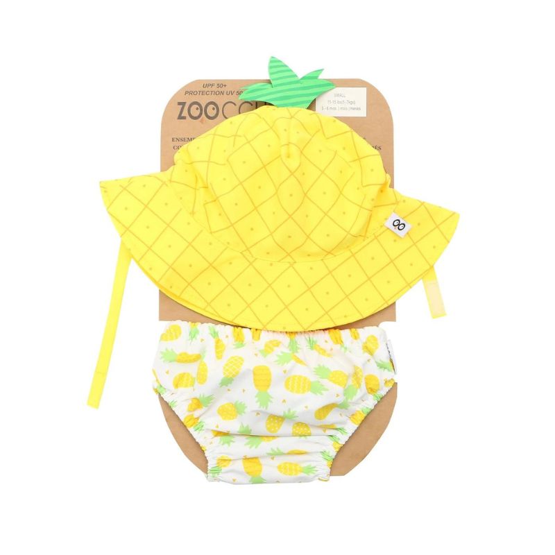 SPF 50+ Baby Swim Diaper and Sun Hat Set
